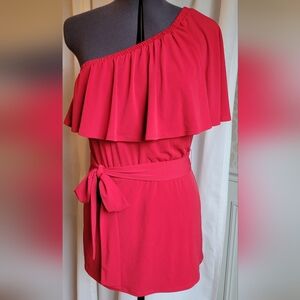 laundry by Shelli Segal, size 2, one shoulder top